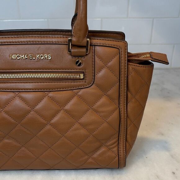 Michael Kors Selma Quilted Leather Satchel - Picture 3 of 16